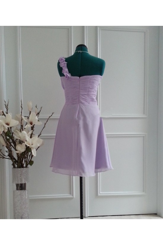 A-Line One-Shoulder Short Chiffon Bridesmaid Dresses/Wedding Party Dresses BD010763 A-Line One-Shoulder Short Chiffon Bridesmaid Dresses/Wedding Party Dresses BD010763