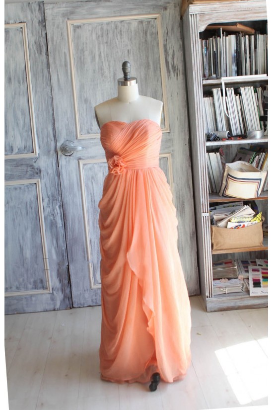 Sheath/Column Sweetheart Long Chiffon Bridesmaid Dresses/Wedding Party Dresses BD010764 Sheath/Column Sweetheart Long Chiffon Bridesmaid Dresses/Wedding Party Dresses BD010764