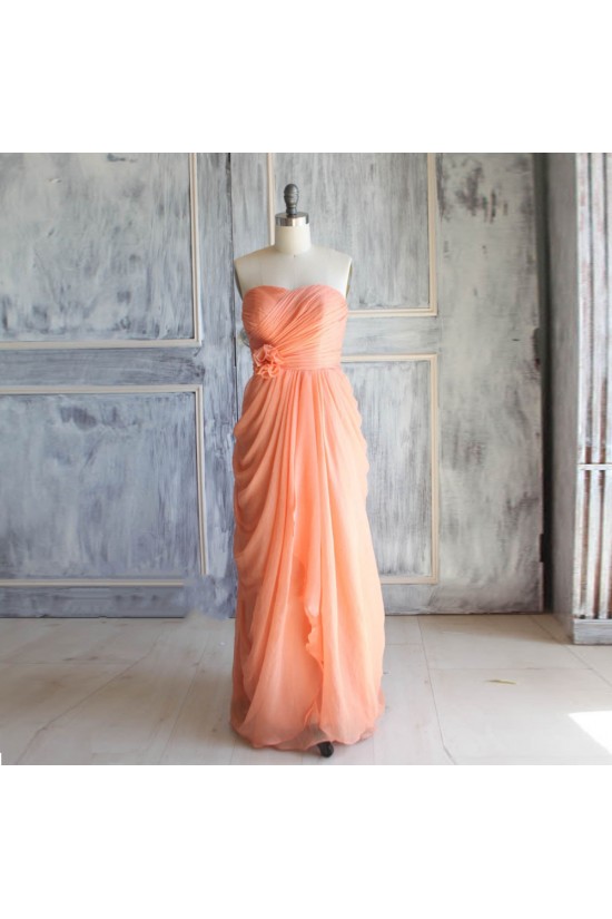 Sheath/Column Sweetheart Long Chiffon Bridesmaid Dresses/Wedding Party Dresses BD010764 Sheath/Column Sweetheart Long Chiffon Bridesmaid Dresses/Wedding Party Dresses BD010764