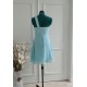 A-Line One-Shoulder Short Blue Chiffon Bridesmaid Dresses/Wedding Party Dresses BD010765 A-Line One-Shoulder Short Blue Chiffon Bridesmaid Dresses/Wedding Party Dresses BD010765