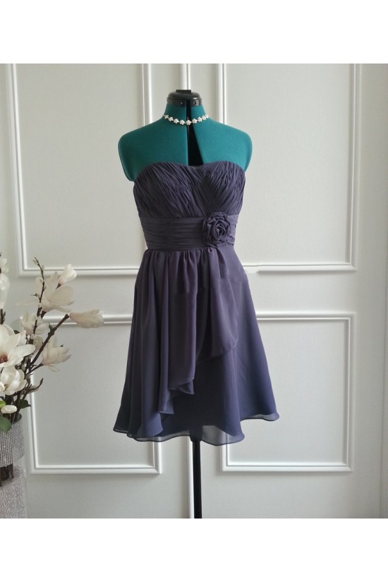 A-Line Strapless Short Chiffon Bridesmaid Dresses/Wedding Party Dresses BD010771 A-Line Strapless Short Chiffon Bridesmaid Dresses/Wedding Party Dresses BD010771