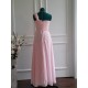 A-Line One-Shoulder Long Pink Chiffon Bridesmaid Dresses/Wedding Party Dresses BD010772