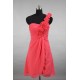 A-Line One-Shoulder Short Chiffon Bridesmaid Dresses/Evening Dresses BD010791