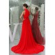 A-Line High-Neck Sleeveless Ruffles Long Red Chiffon Bridesmaid Dresses 02010012 A-Line High-Neck Sleeveless Ruffles Long Red Chiffon Bridesmaid Dresses 02010012