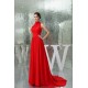 A-Line High-Neck Sleeveless Ruffles Long Red Chiffon Bridesmaid Dresses 02010012 A-Line High-Neck Sleeveless Ruffles Long Red Chiffon Bridesmaid Dresses 02010012