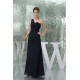 Chiffon Ruffles One-Shoulder Sheath/Column Long Black Bridesmaid Dresses 02010013 Chiffon Ruffles One-Shoulder Sheath/Column Long Black Bridesmaid Dresses 02010013