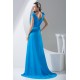 Chiffon V-Neck A-Line Handmade Flowers Long Blue Best Bridesmaid Dresses 02010018 Chiffon V-Neck A-Line Handmade Flowers Long Blue Best Bridesmaid Dresses 02010018