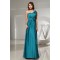 Elastic Woven Satin Floor-Length One-Shoulder Best Bridesmaid Dresses 02010023