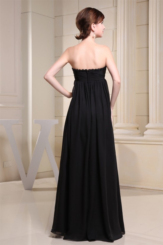 Empire Strapless Long Black Chiffon Maternity Bridesmaid Evening Dresses 02010034 Empire Strapless Long Black Chiffon Maternity Bridesmaid Evening Dresses 02010034
