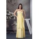 Sheath/Column Floor-Length Spaghetti Strap Chiffon Long Yellow Bridesmaid Dresses 02010035 Sheath/Column Floor-Length Spaghetti Strap Chiffon Long Yellow Bridesmaid Dresses 02010035