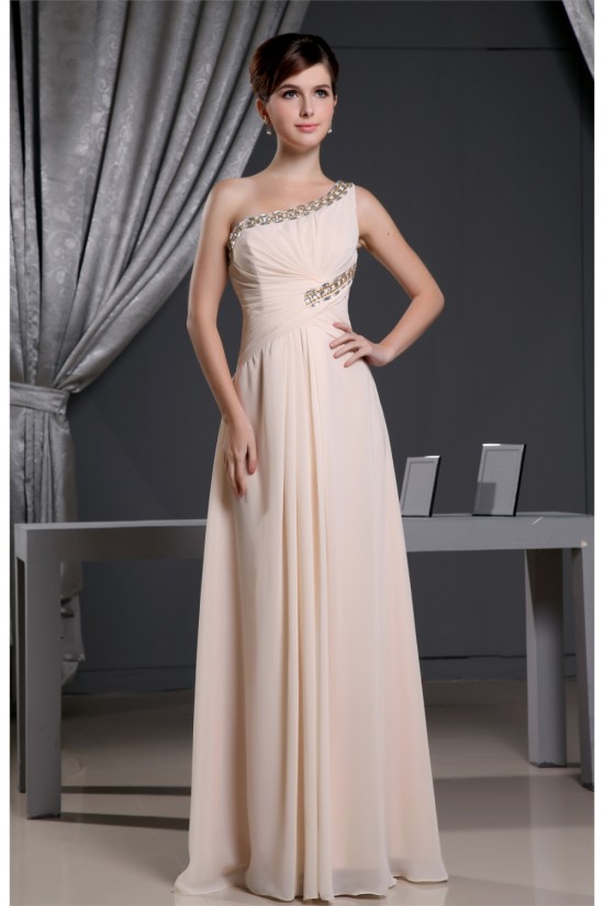 A-Line Floor-Length One-Shoulder Sleeveless Beaded Long Bridesmaid Dresses 02010042 A-Line Floor-Length One-Shoulder Sleeveless Beaded Long Bridesmaid Dresses 02010042