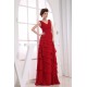Illusion Sleeves A-Line Floor-Length V-Neck Long Red Chiffon Bridesmaid Dresses 02010062 Illusion Sleeves A-Line Floor-Length V-Neck Long Red Chiffon Bridesmaid Dresses 02010062