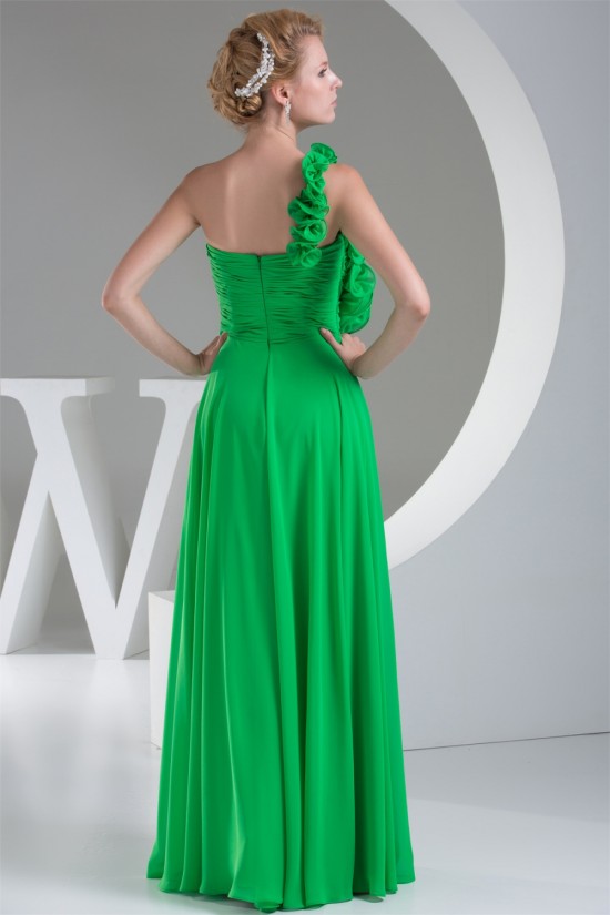One-Shoulder Sleeveless Chiffon Long Green Best Bridesmaid Dresses 02010074 One-Shoulder Sleeveless Chiffon Long Green Best Bridesmaid Dresses 02010074