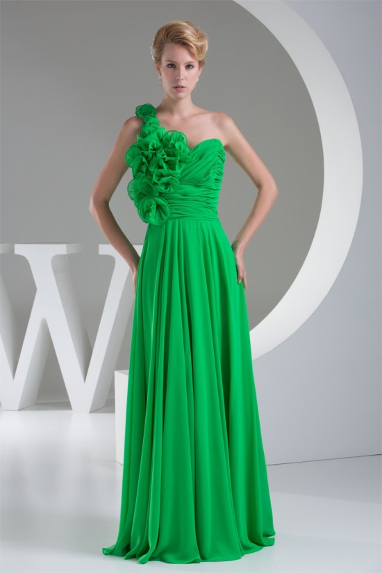 One-Shoulder Sleeveless Chiffon Long Green Best Bridesmaid Dresses 02010074 One-Shoulder Sleeveless Chiffon Long Green Best Bridesmaid Dresses 02010074