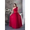 A-Line One-Shoulder Sleeveless Ruffles Floor-Length Best Bridesmaid Dresses 02010075