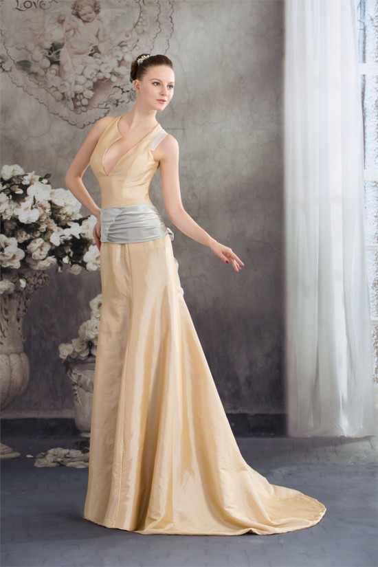 Puddle Train Mermaid/Trumpet Straps Sleeveless Long Bridesmaid Dresses 02010077 Puddle Train Mermaid/Trumpet Straps Sleeveless Long Bridesmaid Dresses 02010077