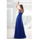 Empire Ruffles Chiffon Sleeveless Long Blue Bridesmaid Dresses Maternity Dresses 02010079