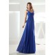 Empire Ruffles Chiffon Sleeveless Long Blue Bridesmaid Dresses Maternity Dresses 02010079