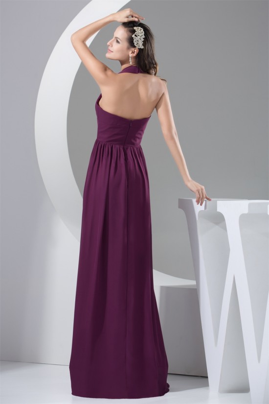 A-Line Ruffles Halter Floor-Length Chiffon Best Long Bridesmaid Dresses 02010081 A-Line Ruffles Halter Floor-Length Chiffon Best Long Bridesmaid Dresses 02010081