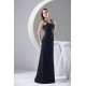Sheath/Column Simple Style Floor-Length Chiffon Sleeveless Best Bridesmaid Dresses 02010088