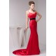 Brush Sweep Train Trumpet/Mermaid Spaghetti Straps Long Red Bridesmaid Dresses 02010094 Brush Sweep Train Trumpet/Mermaid Spaghetti Straps Long Red Bridesmaid Dresses 02010094