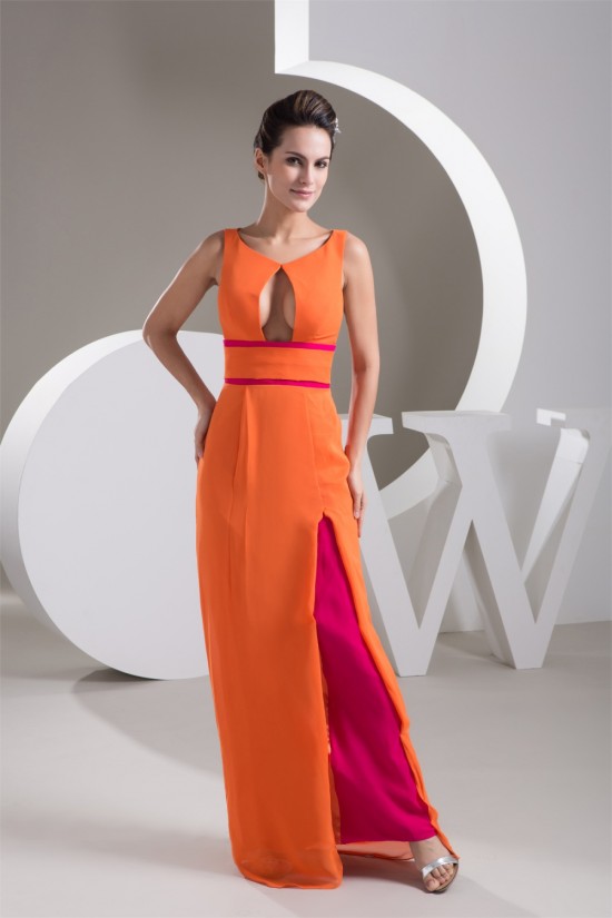 Chiffon Floor-Length V-Neck Long Bridesmaid Dresses 02010098 Chiffon Floor-Length V-Neck Long Bridesmaid Dresses 02010098