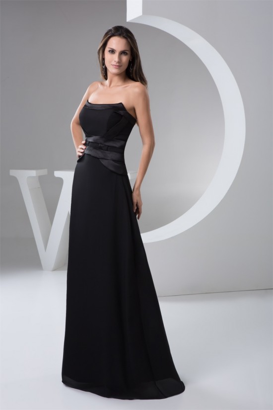 Floor-Length Sleeveless Pleats Strapless Long Black Bridesmaid Dresses 02010101 Floor-Length Sleeveless Pleats Strapless Long Black Bridesmaid Dresses 02010101