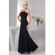 Mermaid/Trumpet Halter Pleats Chiffon Long Black Bridesmaid Dresses 02010103 Mermaid/Trumpet Halter Pleats Chiffon Long Black Bridesmaid Dresses 02010103