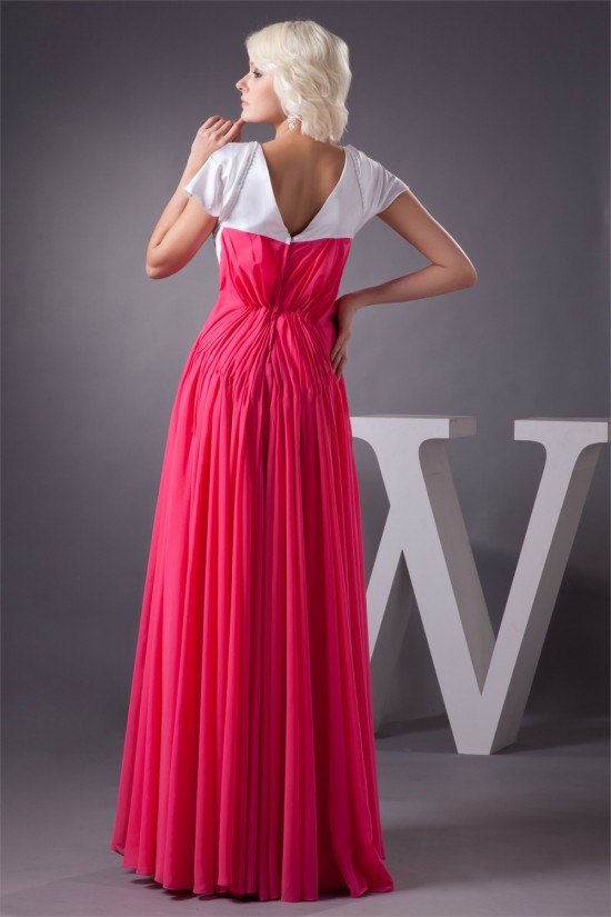 Ruffles A-Line Chiffon Long Bridesmaid Dresses 02010105