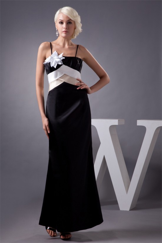 Satin Ankle-Length Spaghetti Straps Sleeveless Long Bridesmaid Dresses 02010107 Satin Ankle-Length Spaghetti Straps Sleeveless Long Bridesmaid Dresses 02010107