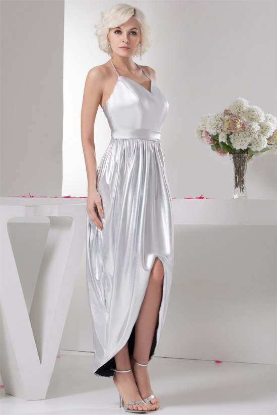 Sheath/Column Asymmetrical Sleeveless Satin Elastic Woven Satin Bridesmaid Dresses 02010108 Sheath/Column Asymmetrical Sleeveless Satin Elastic Woven Satin Bridesmaid Dresses 02010108