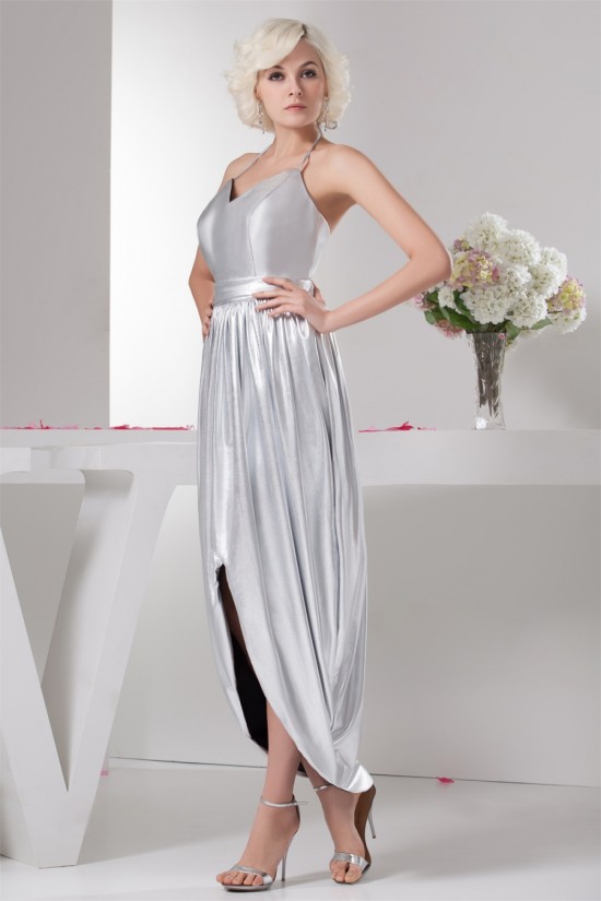Sheath/Column Asymmetrical Sleeveless Satin Elastic Woven Satin Bridesmaid Dresses 02010108 Sheath/Column Asymmetrical Sleeveless Satin Elastic Woven Satin Bridesmaid Dresses 02010108