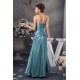 A-Line Floor-Length Silk like Satin Soft Strapless Long Bridesmaid Dresses 02010110