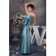A-Line Floor-Length Silk like Satin Soft Strapless Long Bridesmaid Dresses 02010110