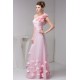 A-Line One-Shoulder Fine Netting Sleeveless Long Pink Bridesmaid Dresses 02010111 A-Line One-Shoulder Fine Netting Sleeveless Long Pink Bridesmaid Dresses 02010111