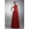 A-Line Halter Sleeveless Handmade Flowers Most Popular Long Bridesmaid Dresses 02010125