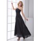 Charming Beading Chiffon A-Line One-Shoulder Long Black Bridesmaid Dresses 02010138 Charming Beading Chiffon A-Line One-Shoulder Long Black Bridesmaid Dresses 02010138