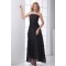 Charming Beading Chiffon A-Line One-Shoulder Long Black Bridesmaid Dresses 02010138