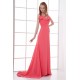A-Line Ruffles Chiffon Long Bridesmaid/Evening Dresses 02010139