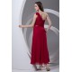 A-Line Chiffon Bows Strapless One-Shoulder Long Red Bridesmaid Dresses 02010141 A-Line Chiffon Bows Strapless One-Shoulder Long Red Bridesmaid Dresses 02010141