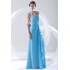 Most Popular Halter Side Drapping Best Long Blue Chiffon Bridesmaid Dresses 02010142