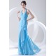 Most Popular Halter Side Drapping Best Long Blue Chiffon Bridesmaid Dresses 02010142