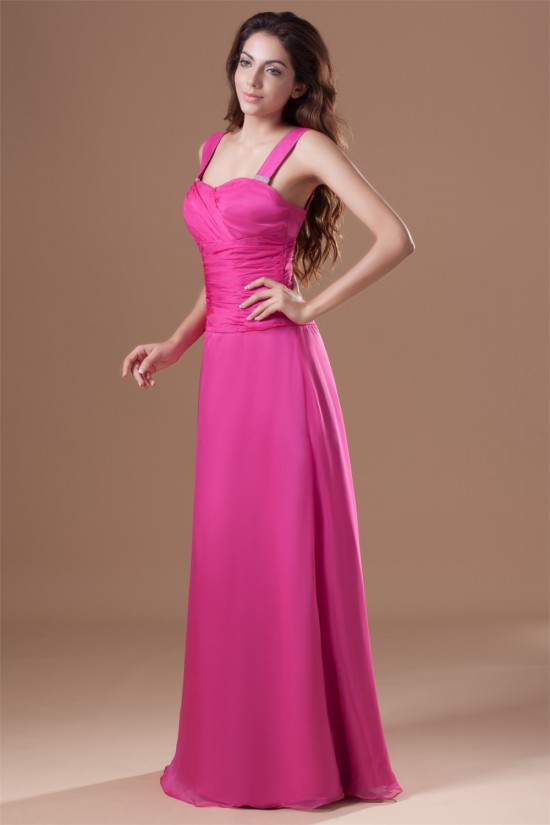 Chiffon A-Line Floor-Length Bridesmaid Dresses 02010148