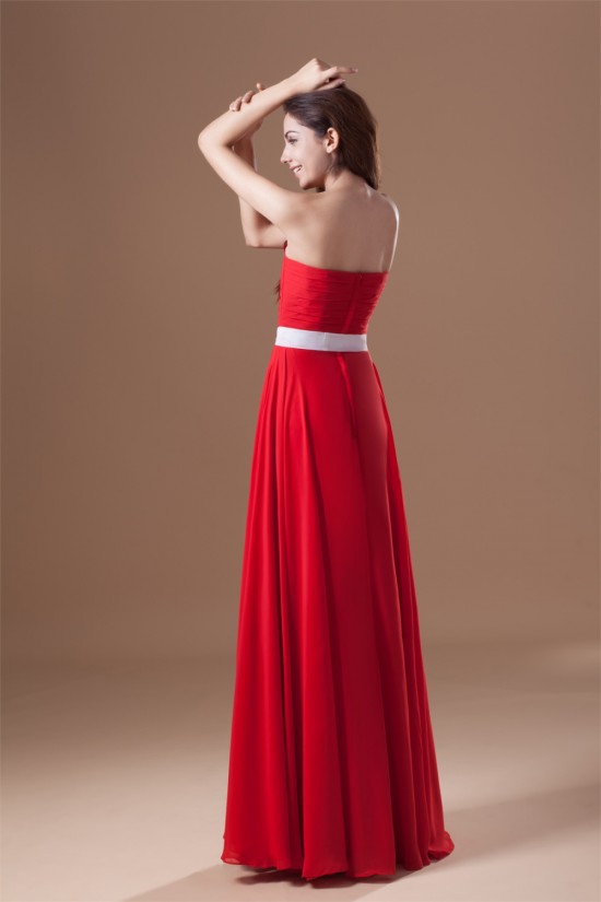 A-Line Sweetheart Floor-Length Chiffon Long Red Bridesmaid Dressess 02010156 A-Line Sweetheart Floor-Length Chiffon Long Red Bridesmaid Dressess 02010156