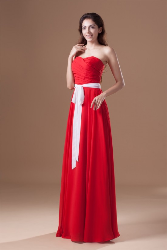 A-Line Sweetheart Floor-Length Chiffon Long Red Bridesmaid Dressess 02010156 A-Line Sweetheart Floor-Length Chiffon Long Red Bridesmaid Dressess 02010156