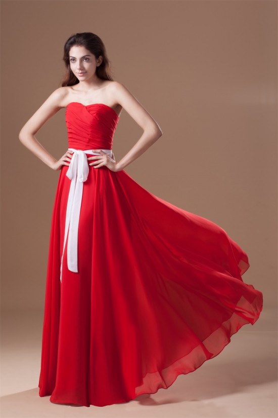 A-Line Sweetheart Floor-Length Chiffon Long Red Bridesmaid Dressess 02010156 A-Line Sweetheart Floor-Length Chiffon Long Red Bridesmaid Dressess 02010156
