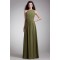 One-Shoulder Floor-Length Sheath/Column Beaded Long Bridesmaid Dresses 02010174