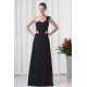 One-Shoulder Sleeveless Criss Cross Floor-Length Long Black Chiffon Bridesmaid Dresses 02010175 One-Shoulder Sleeveless Criss Cross Floor-Length Long Black Chiffon Bridesmaid Dresses 02010175