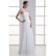 A-Line One-Shoulder Sleeveless Chiffon Long White Bridesmaid Dresses 02010185