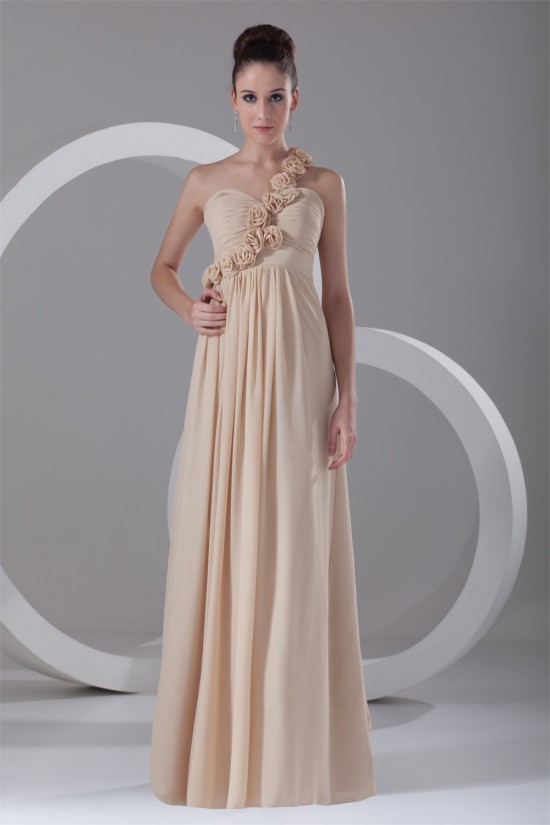 Sheath/Column Sleeveless Chiffon Handmade Flowers Bridesmaid Dresses 02010186 Sheath/Column Sleeveless Chiffon Handmade Flowers Bridesmaid Dresses 02010186